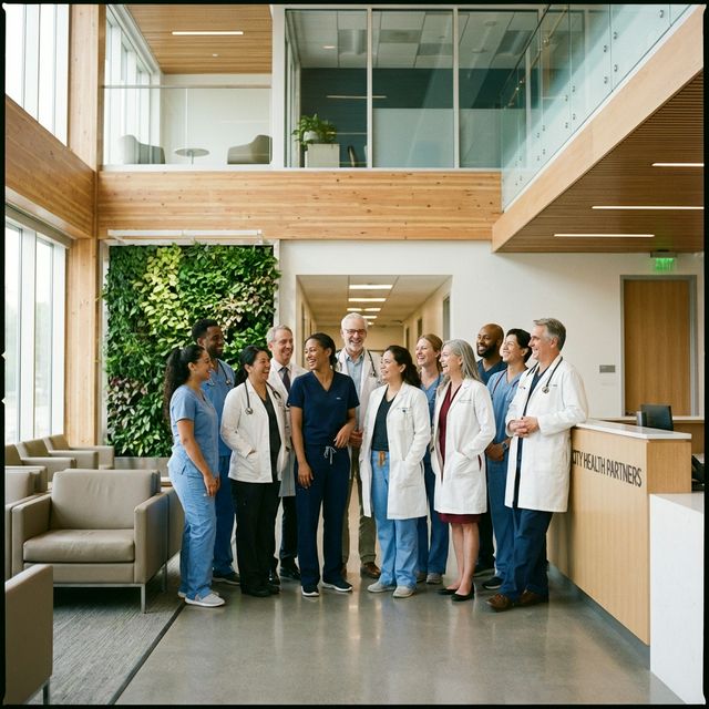 L'équipe de la clinique en réunion